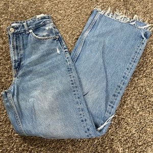 Zara high rise straight leg jeans